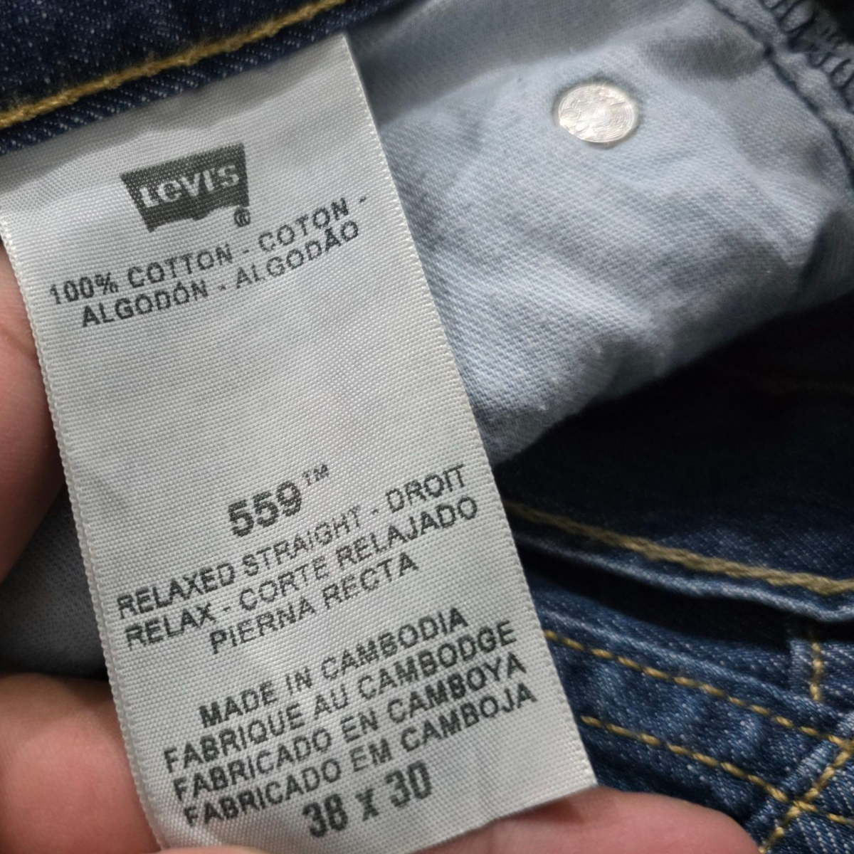 Pantalon Recto Levis 559 38x30 Azul Deslavado