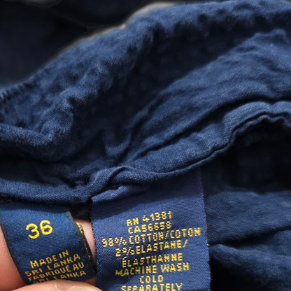 Bermuda Ralph Lauren Talla 36 Azul Arrugado