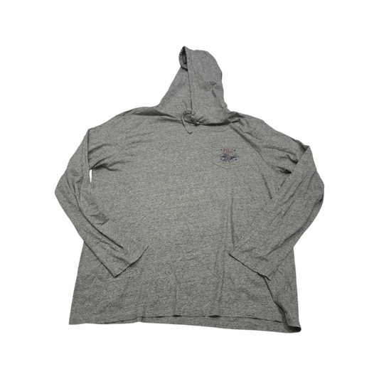 Playera Con Gorro Manga Larga Ralph Lauren Xxl Gris