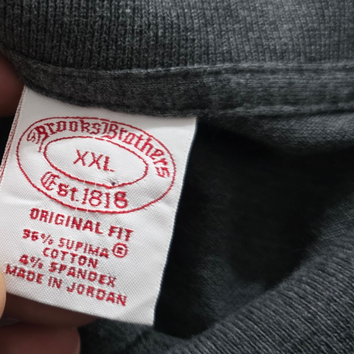 Playera Polo Manga Larga Brooks Brothers Xxl Gris