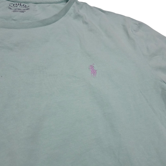 Playera Ralph Lauren Xxl Turquesa Claro Pony Lila