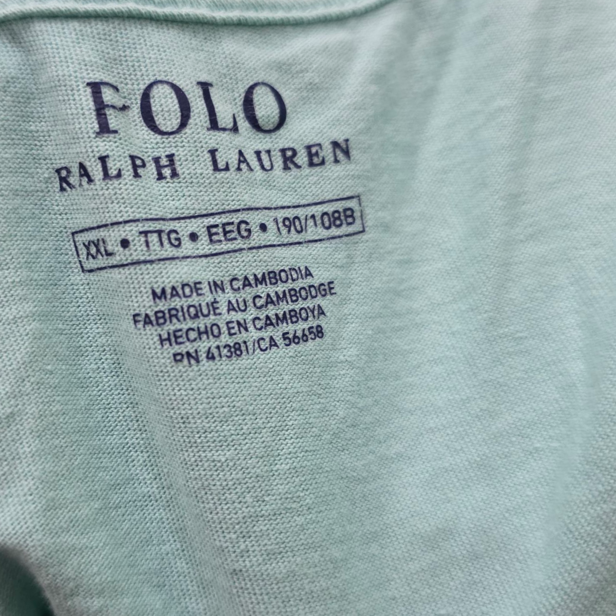 Playera Ralph Lauren Xxl Turquesa Claro Pony Lila