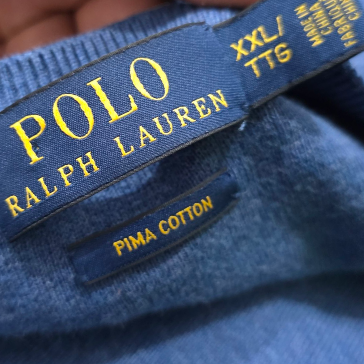 Sueter Ralph Lauren Xxl Azul Pony Amarillo