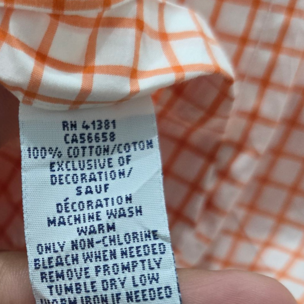 Camisa Ralph Lauren Xgrande Xl Cuadro Naranja Y Balnco