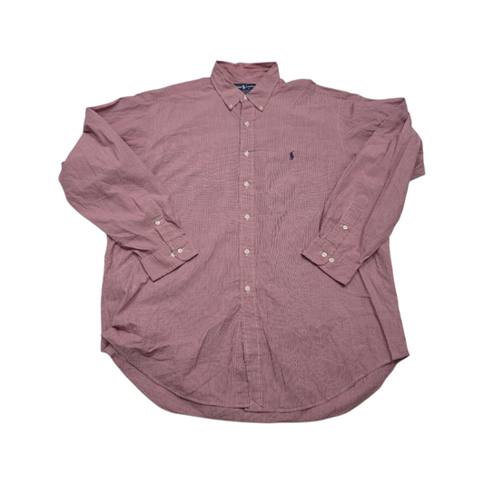 Camisa Ralph Lauren Xgrande Xl Cuadro Rojo Y Blanco