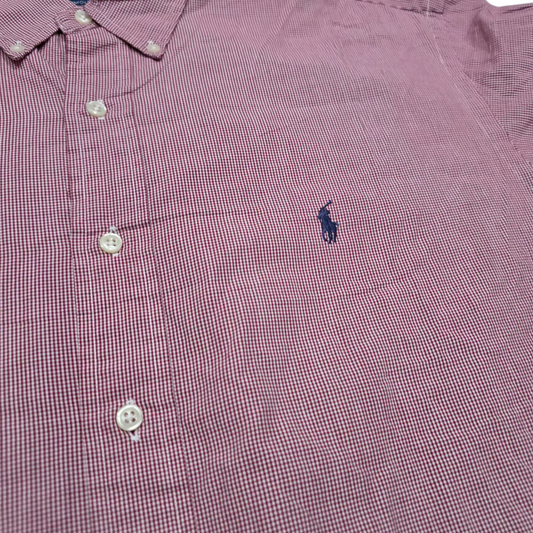 Camisa Ralph Lauren Xgrande Xl Cuadro Rojo Y Blanco