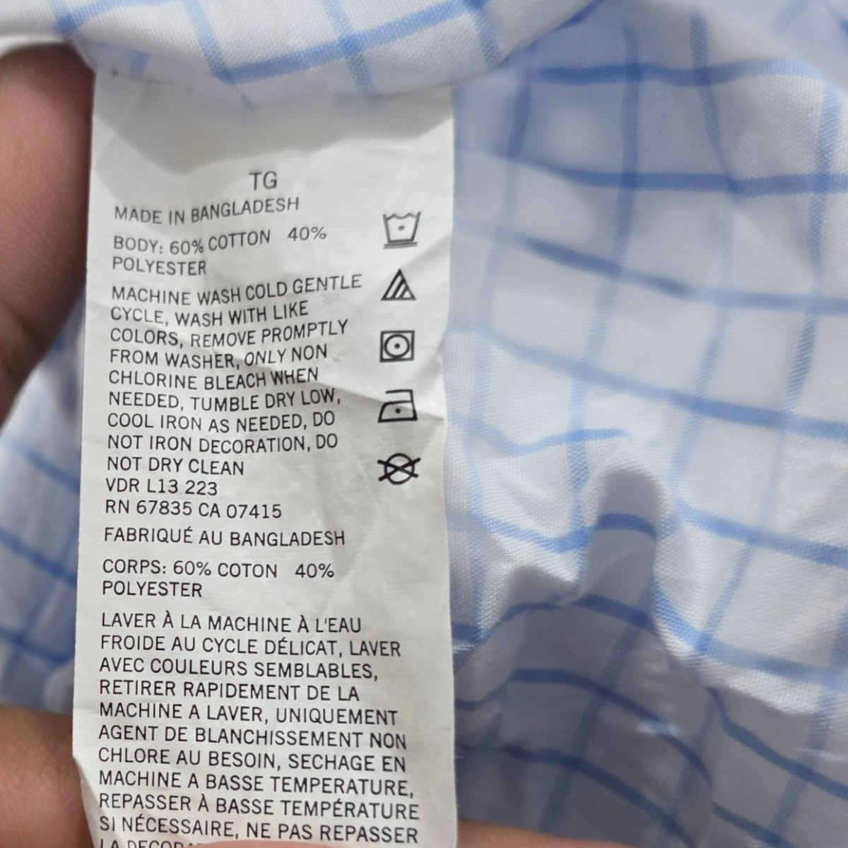 Camisa Nautica Xgrande Xl Cuadro Blanco Y Azul Claro