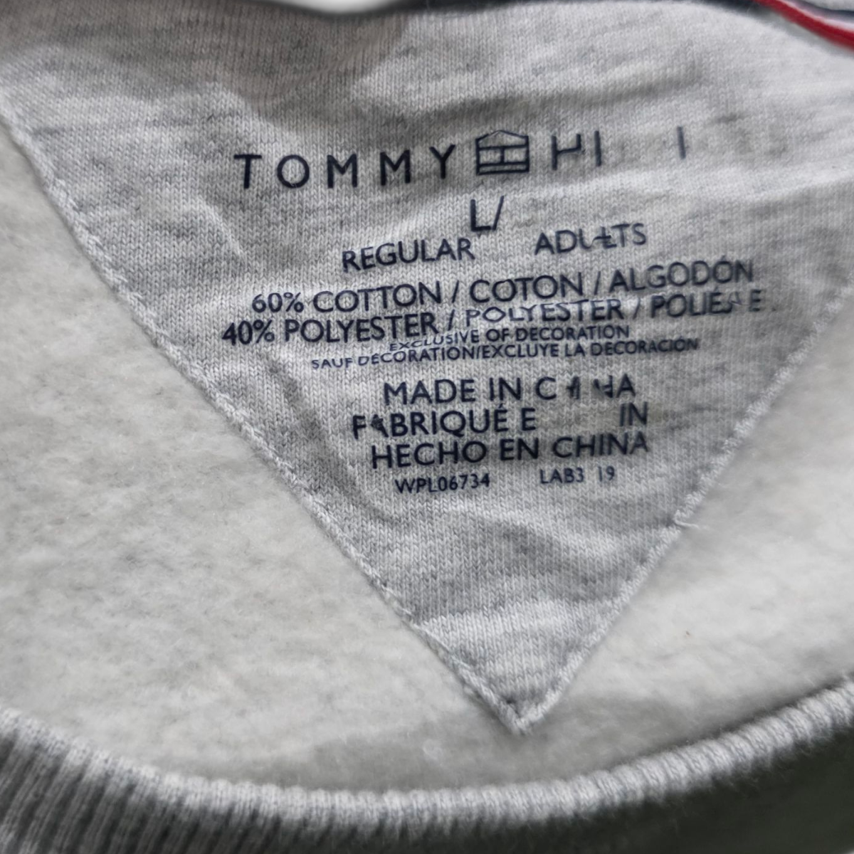 Sudadera Tommy Hilfiger Grande L Gris