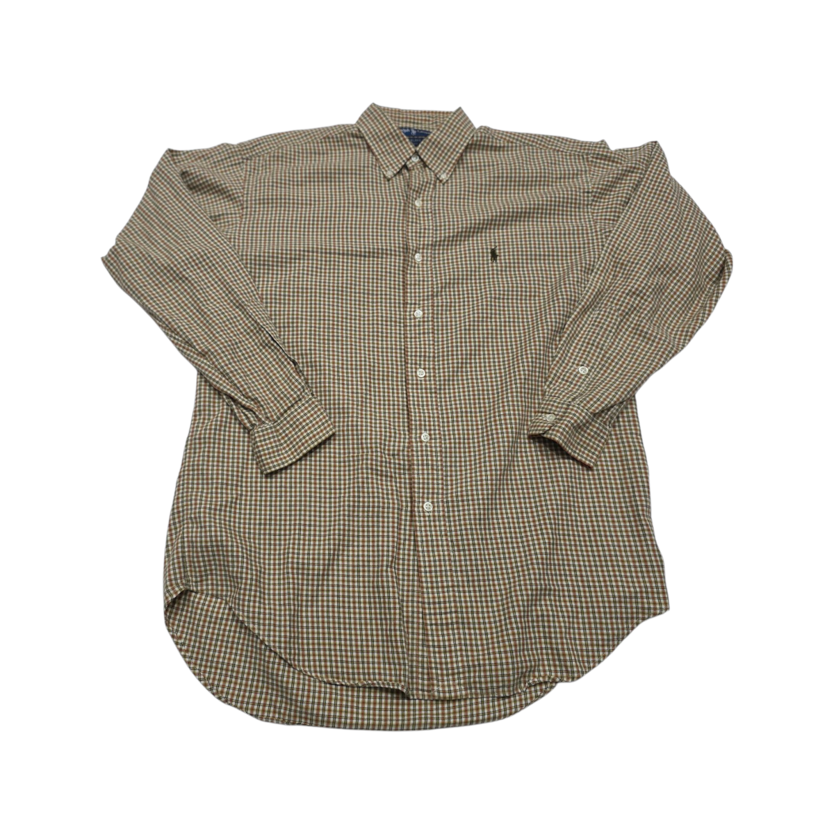 Camisa Ralph Lauren Mediana M Cuadro Moztaza Blanco