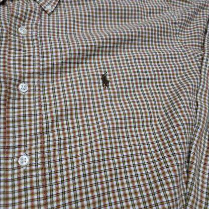 Camisa Ralph Lauren Mediana M Cuadro Moztaza Blanco