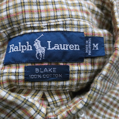 Camisa Ralph Lauren Mediana M Cuadro Moztaza Blanco