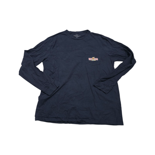 Playera Manga Larga Vineyard Vines Mediana Azul Deslavado