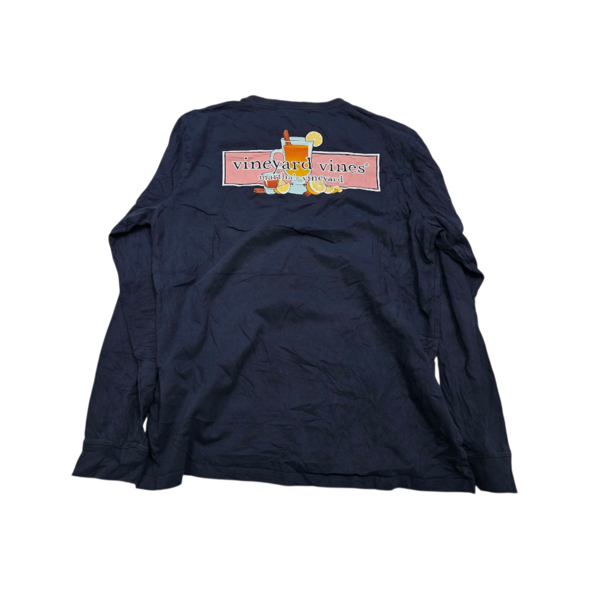 Playera Manga Larga Vineyard Vines Mediana Azul Deslavado