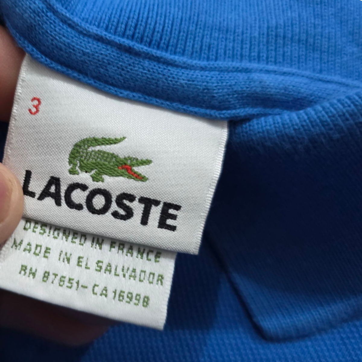 Playera Polo Lacoste Chico S Fr 3 Azul