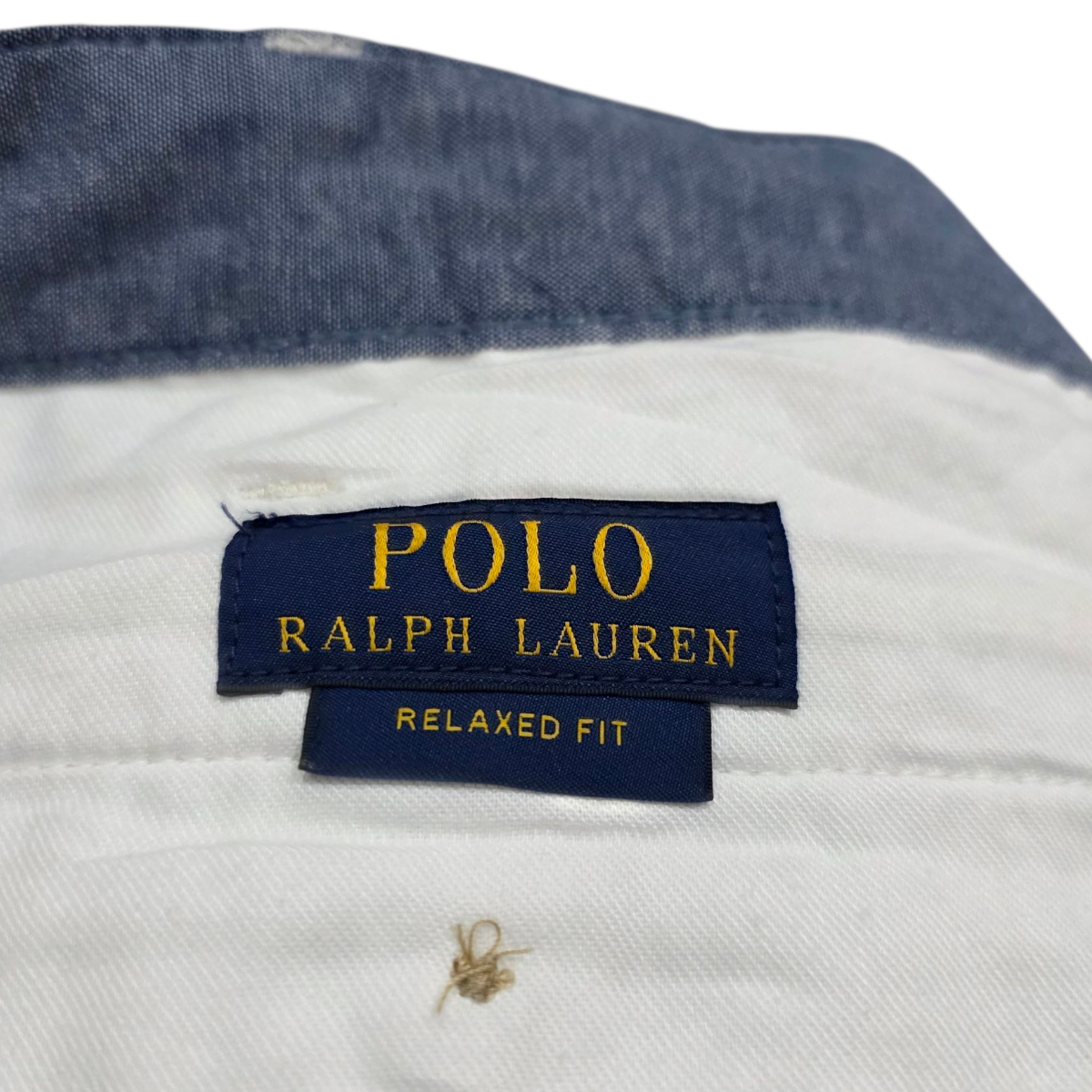 Bermuda Ralph Lauren Talla 40 Blanco Pony Azul Relaxed Fit