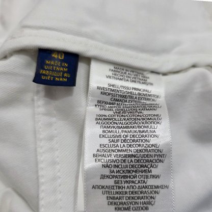 Bermuda Ralph Lauren Talla 40 Blanco Pony Azul Relaxed Fit
