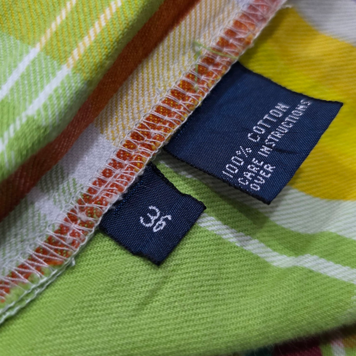 Bermuda Ralph Lauren Talla 36 Cuadro Verde