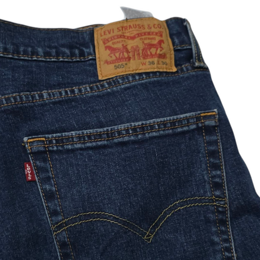 Pantalon Recto Levis 505 36x30 Azul Marino