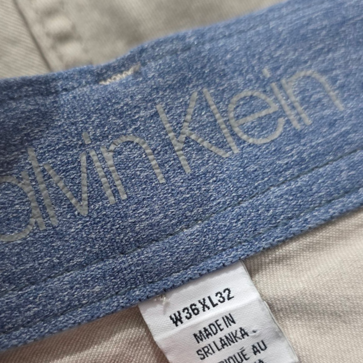 Pantalon Recto Calvi Klein 35x32 Cafe Claro