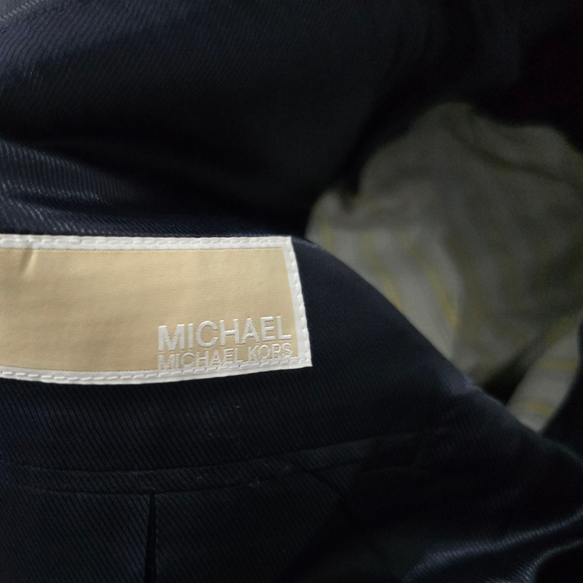 Saco Michael Kors Talla 44 R Negro Y Gris Lineas