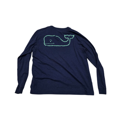 Playera Con Gorro Vineyard Vines Mediana M Azul Manga Larga
