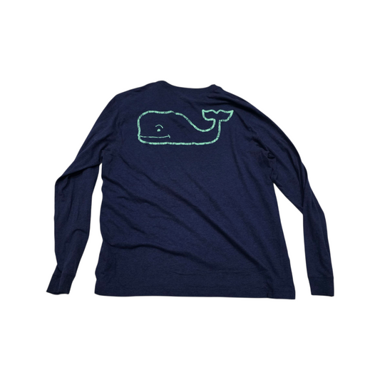Playera Con Gorro Vineyard Vines Mediana M Azul Manga Larga