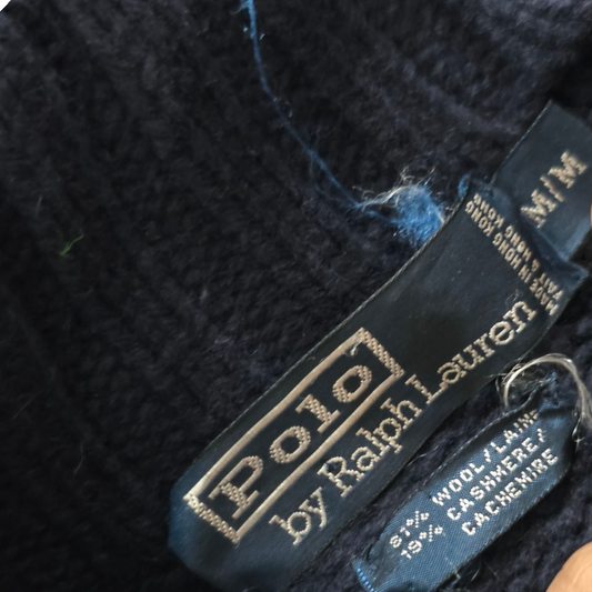 Sueter Con Cierre Ralph Lauren Mediana M Azul