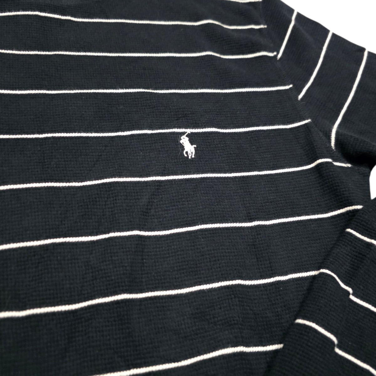Playera Manga Larga Ralph Lauren Grande L Azul Lineas