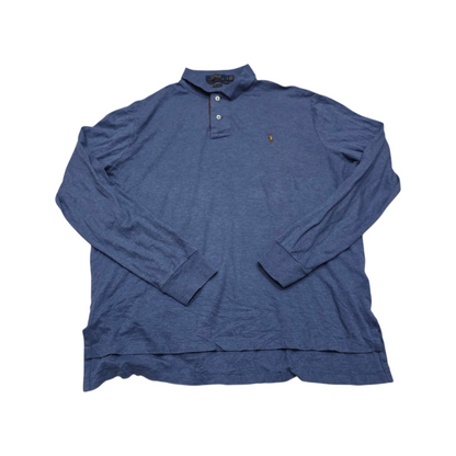 Playera Manga Larga Polo Ralph Lauren Grande Azul Pony Color