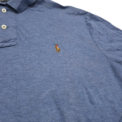 Playera Manga Larga Polo Ralph Lauren Grande Azul Pony Color