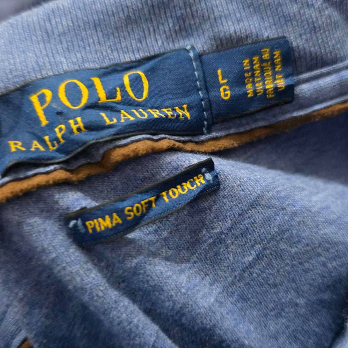 Playera Manga Larga Polo Ralph Lauren Grande Azul Pony Color