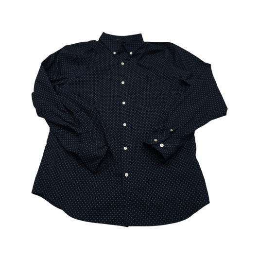 Camisa Slim Banana Republic Grande L Azul Corazones