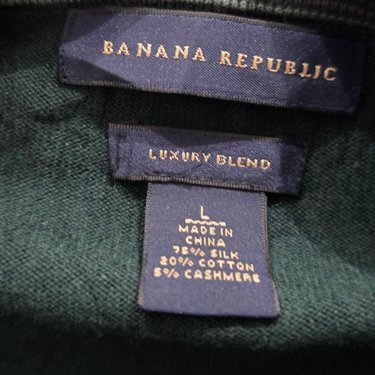 Sueter Delgado Banana Republic Grande L Verde