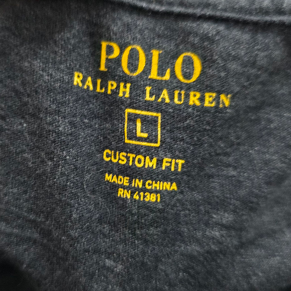 Playera Ralph Lauren Grande L Gris Oscuro Pony Vino