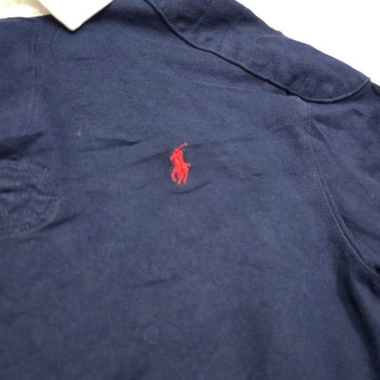 Playera Manga Larga Polo Ralph Lauren Grandel Azul Pony Rojo