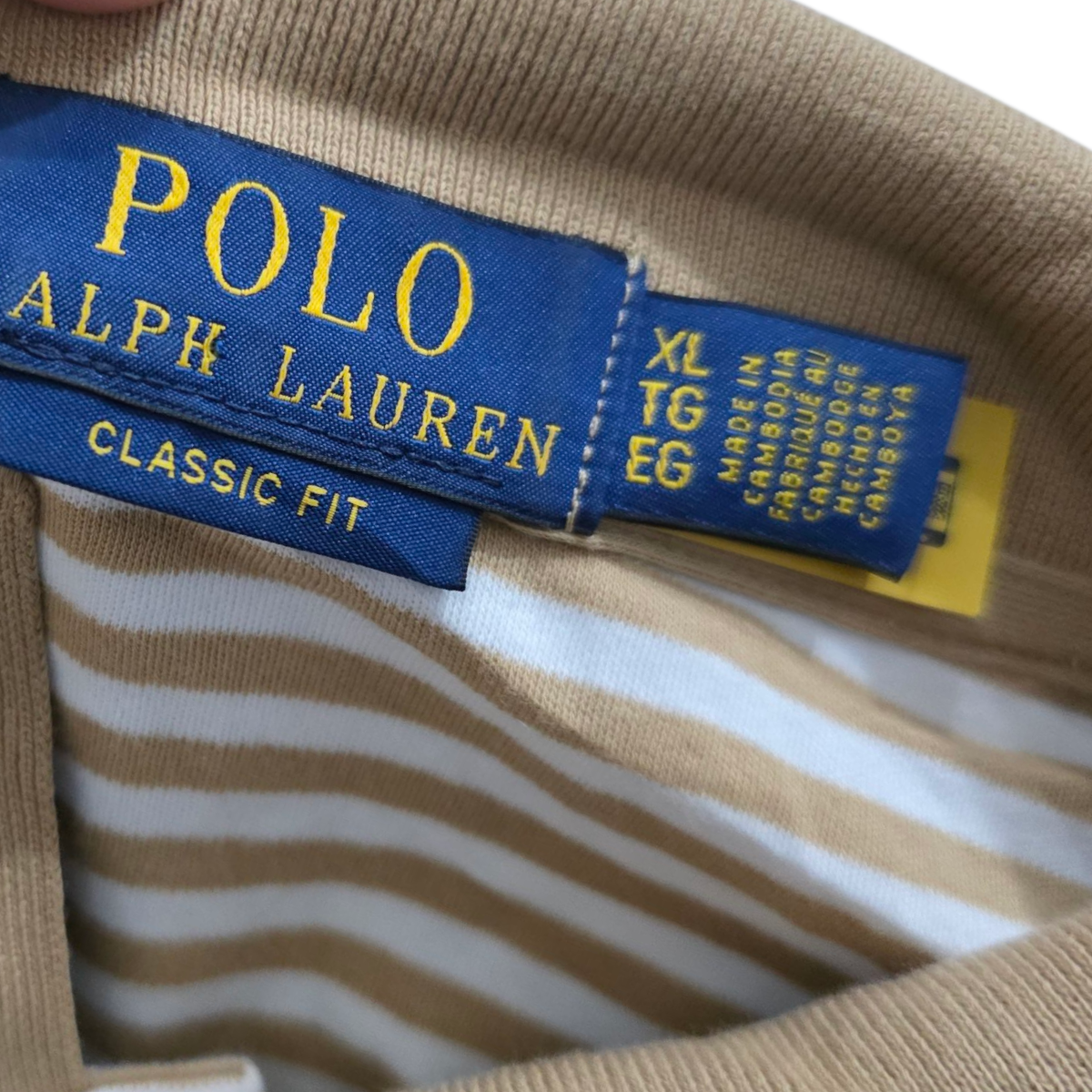 Playera Polo Ralph Lauren Xgrande Xl Cafe Lineas