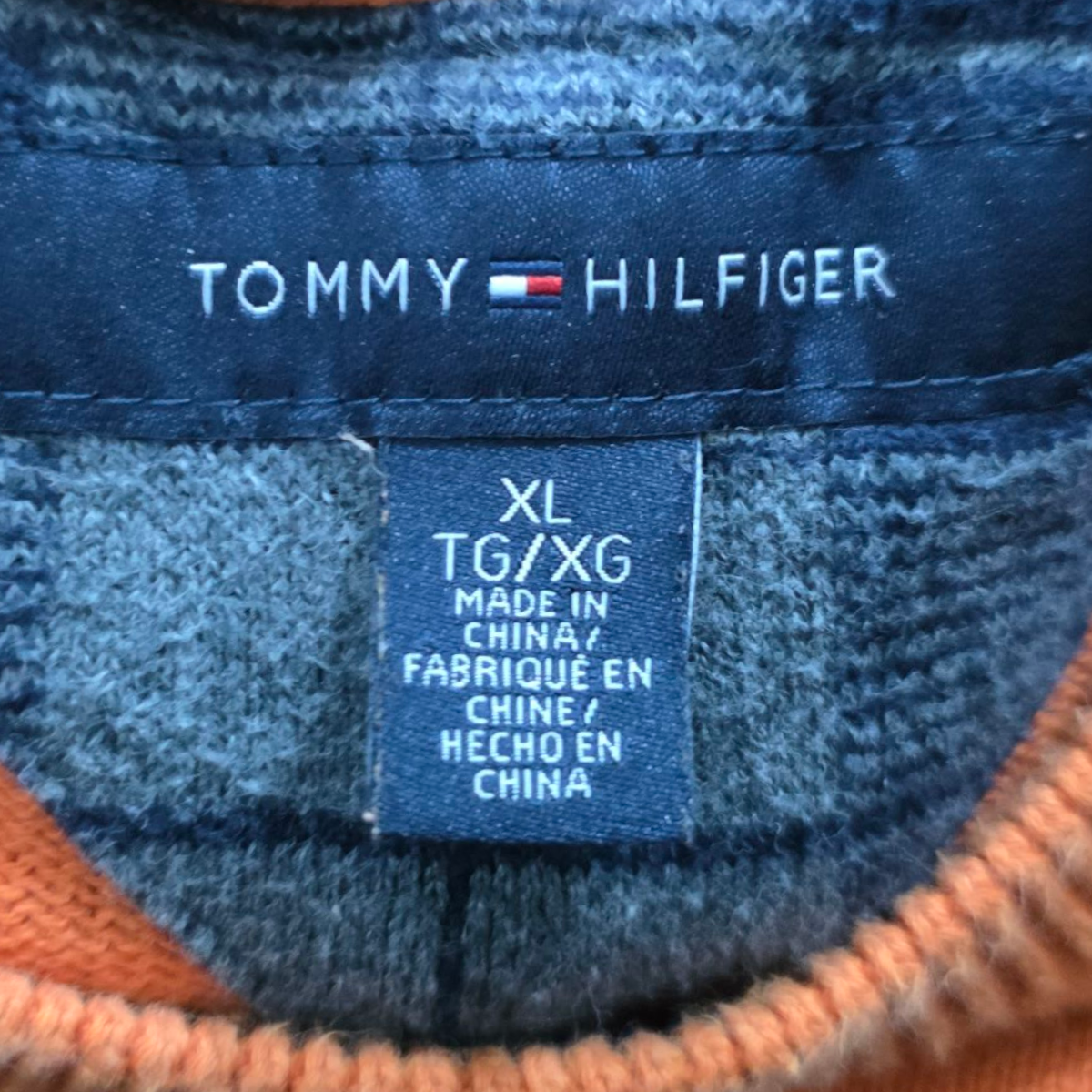 Sueter Tommy Hilfiger Xgrande Xl Naranja