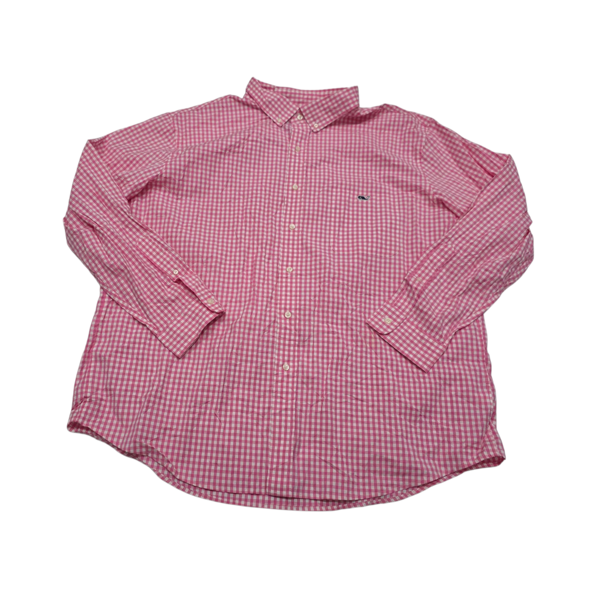 Camisa Classic Fit Vineyard Vines 2xb Cuadro Rosa Blanco