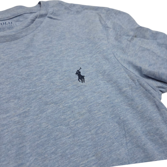 Playera Ralph Lauren Azul Pony Azul Chico S Custom Slimfit