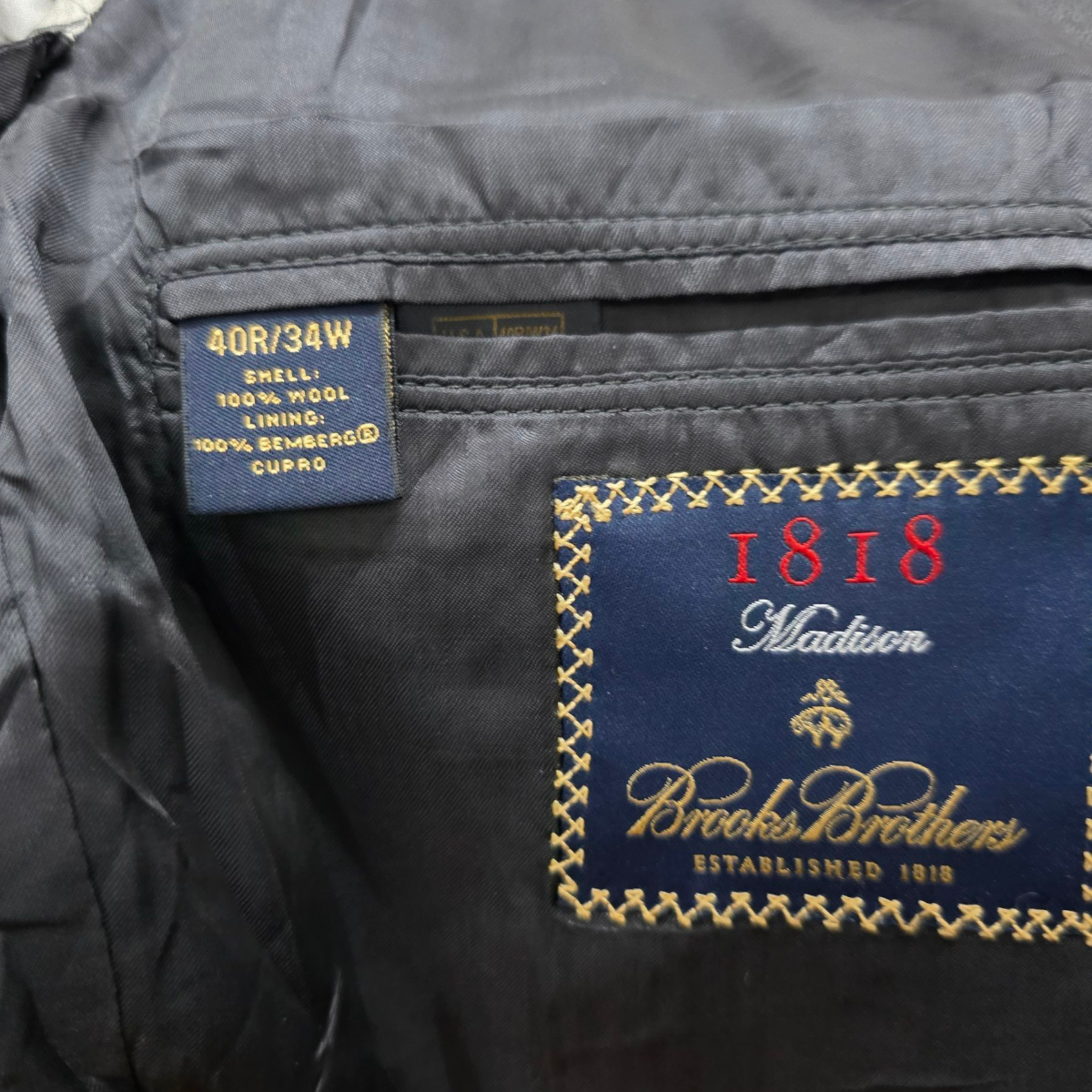 Saco Brooks Brothers 40r/34w Gris Oscuro