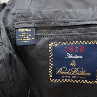 Saco Brooks Brothers 40r/34w Gris Oscuro