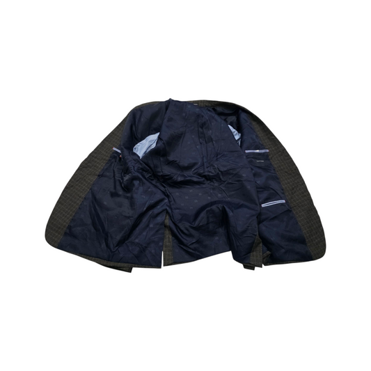 Saco Tommy Hilfiger 48r Cuadro Cafe