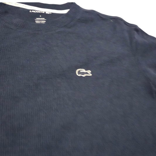 Playera Manga Larga Lacoste Grande L Azul