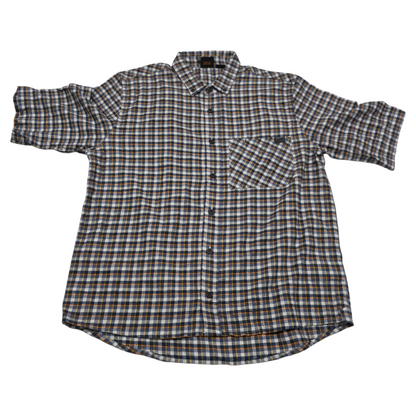 Camisa Manga Corta Timberland Pro Xl Cuadro Azul Y Amarillo
