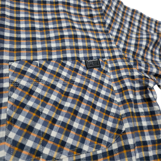 Camisa Manga Corta Timberland Pro Xl Cuadro Azul Y Amarillo