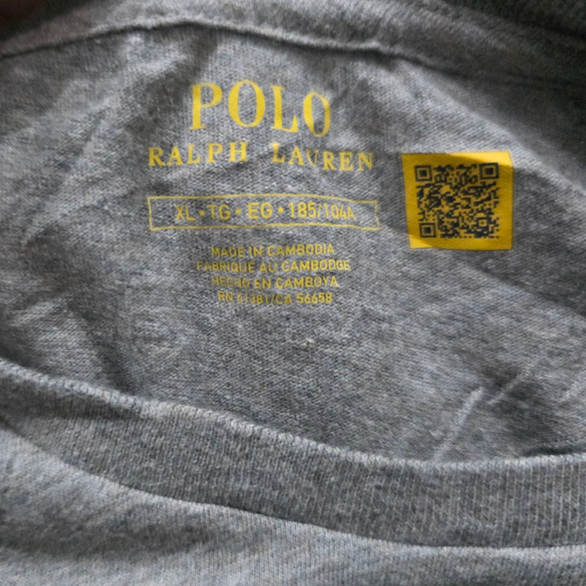 Playera Ralph Lauren Xgrande Xl Gris Pony Gris