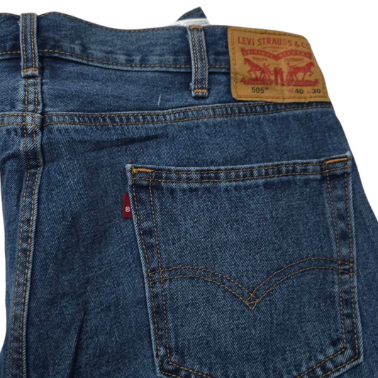Pantalon Levis 505 40x30 Recto Azul +