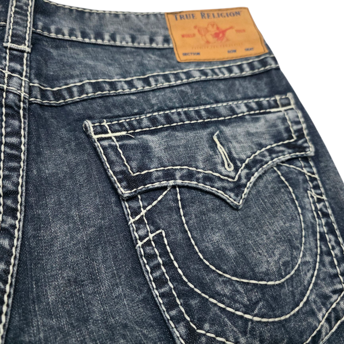 Bermuda True Religion Talla 38 Mezclilla Azul