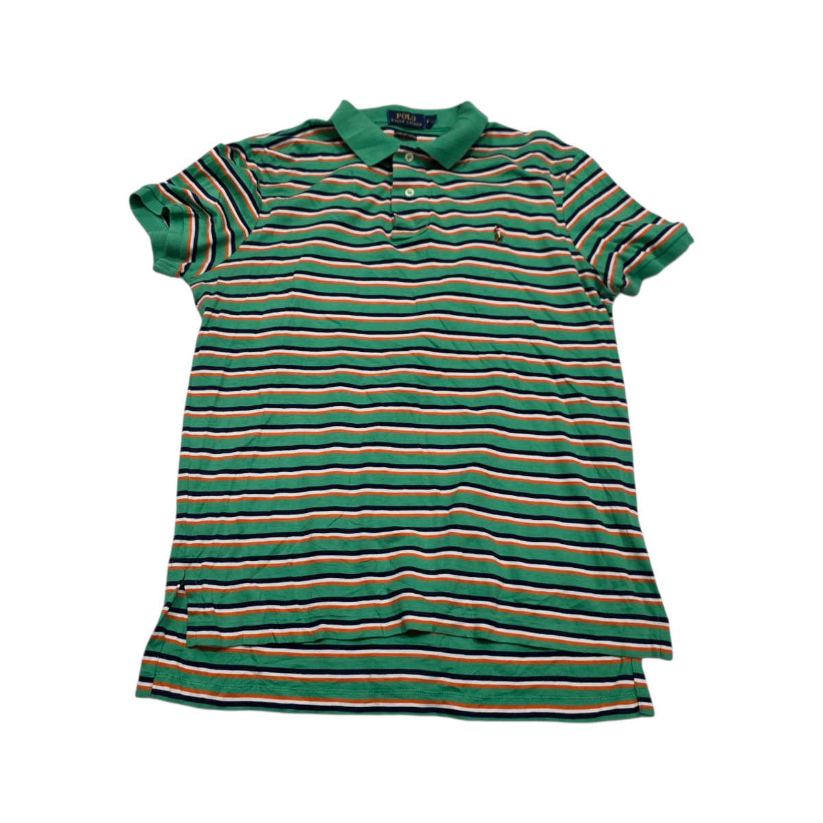 Playera Polo Ralph Lauren Mediana M Verde Lineas Pima