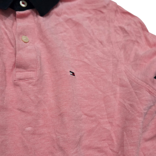 Playera Polo Tommy Hilfiger Mediana M Rosa Y Azul